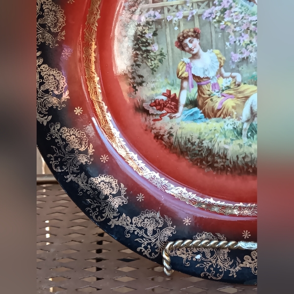 1800s Royal Vienna Porcelain Cabinet Plate "A Dainty Meal" - Picture 6 of 16